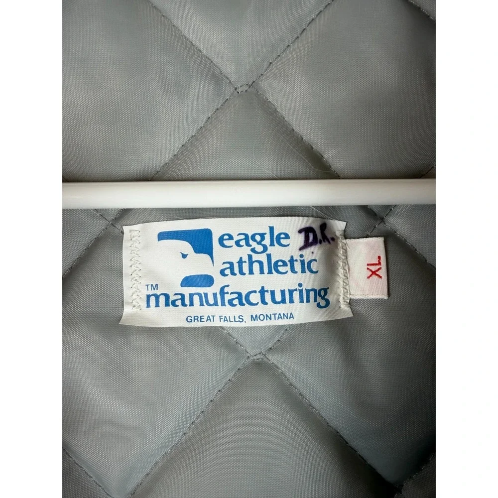 Vtg Pepsi-Cola Satin Bomber Jacket Blue XL Eagle Athletic Great Falls Montana
